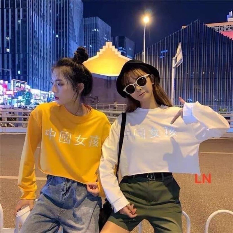 Áo croptop dài tay phản quang LN12