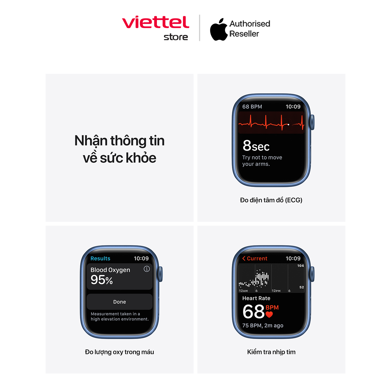 [Trả góp 0%] Apple Watch Series 7 GPS Chính hãng (VN/A) [Viettel Store]