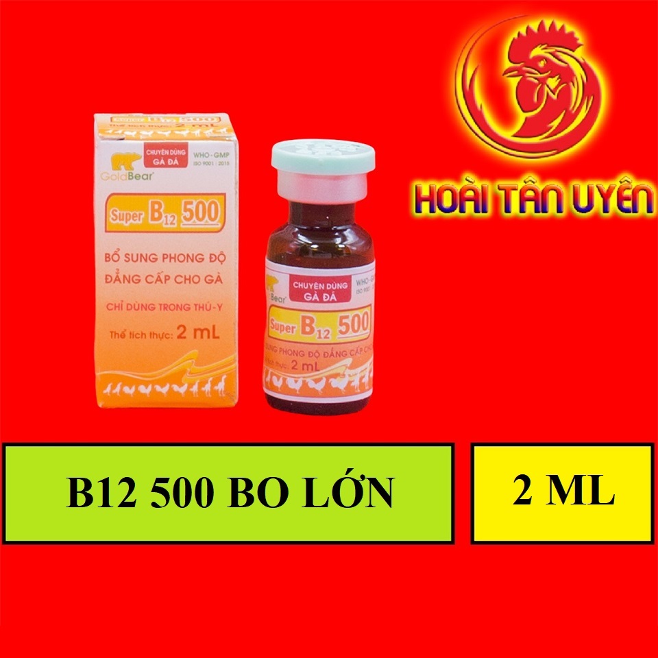 COMBO 4 lọ SUPER B12 500 2ml cho gà đá