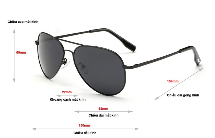 [Hcm]Men's Aviator-Style Glasses (Black)