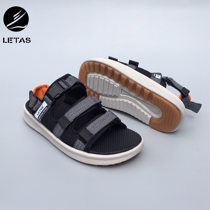 Sandal Nữ,Nam Letas Phản Quang D1003 Tro Ghi