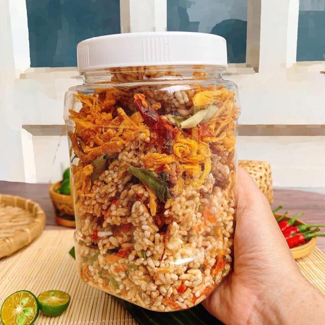Combo Bắp rim sate mix khô bò lá chanh + cơm cháy tép khô gà lá chanh siêu ngon