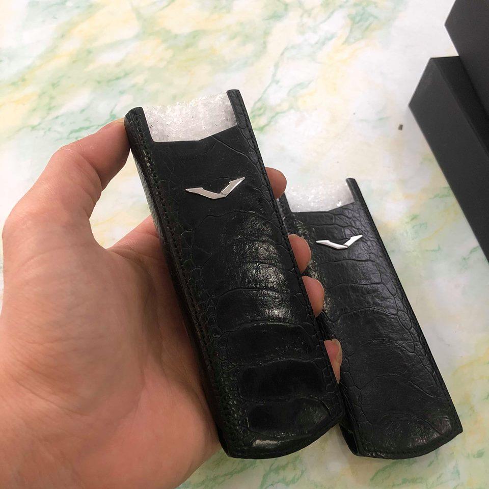 Bao da Vertu da cá sấu và đà điểu Xịn