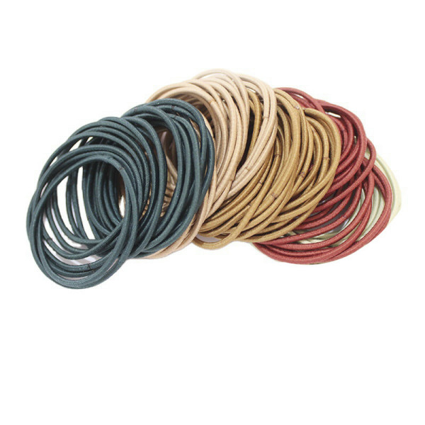 Sét 100 chun buộc tóc phong cách Hàn Quốc túi zip