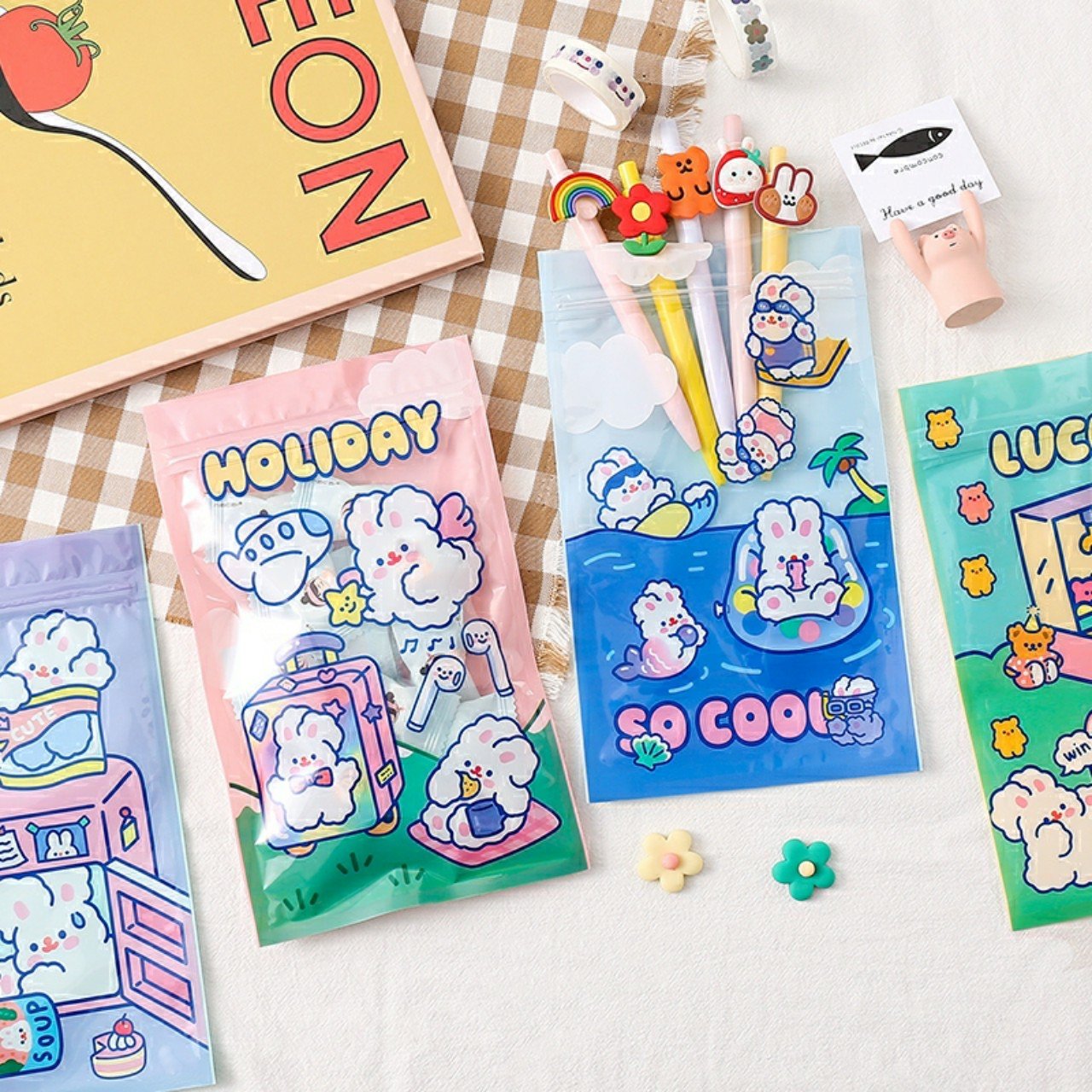 Túi Zip Đựng Đồ Đa Năng Hình Thỏ Đáng Yêu