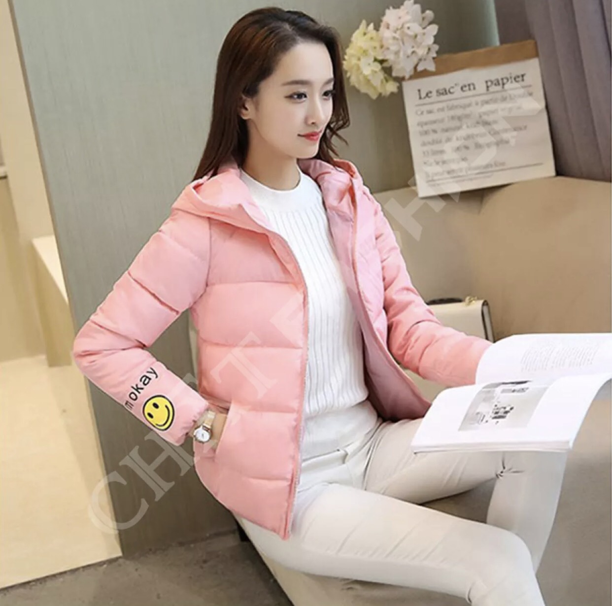 ÁO KHOÁC PHAO 3 LỚP NỮ CÓ NÓN LÔNG PHONG CÁCH HIỆN ĐẠI TRẺ TRUNG - H100
