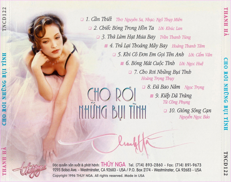 Bộ 08CD ca nhạc do Thanh Hà thể hiện