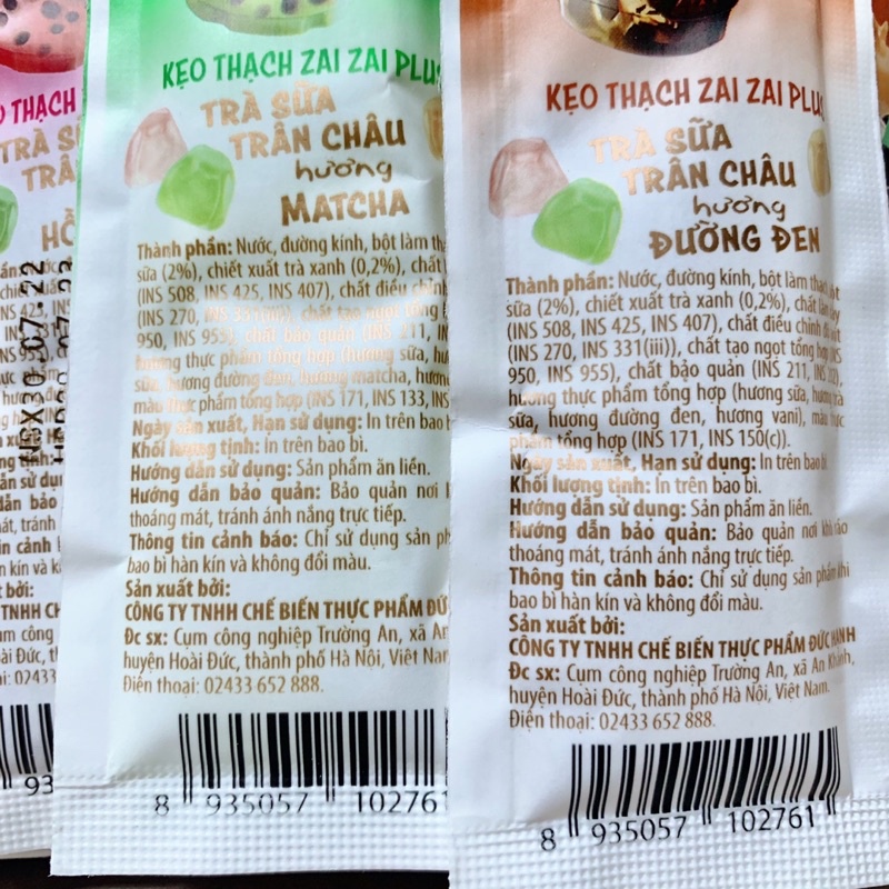 Kẹo thạch Zai zai Đức Hạnh vị trà sữa trân châu (1kg)