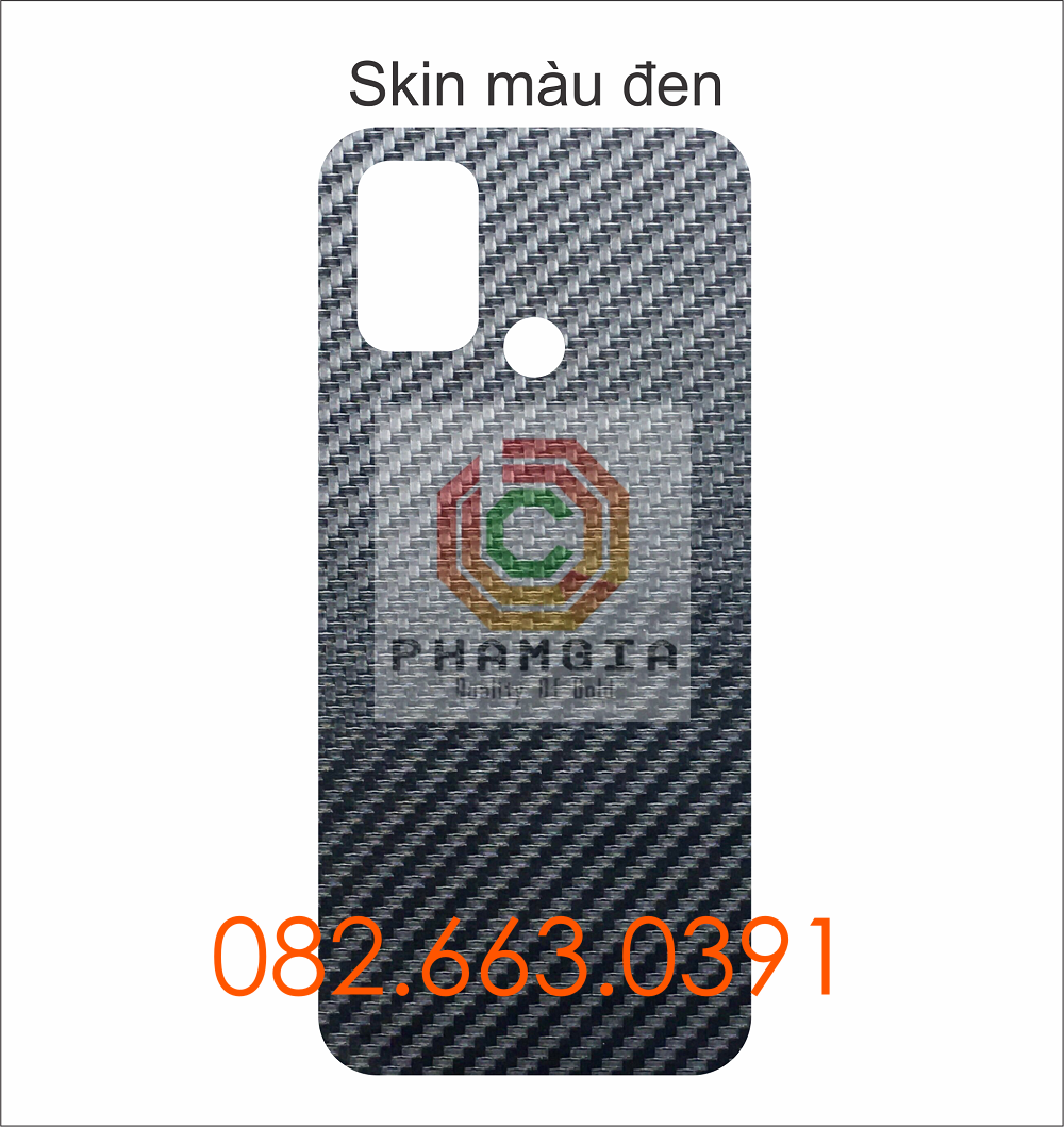 Miếng dán skin carbon mặt lưng Realme C17