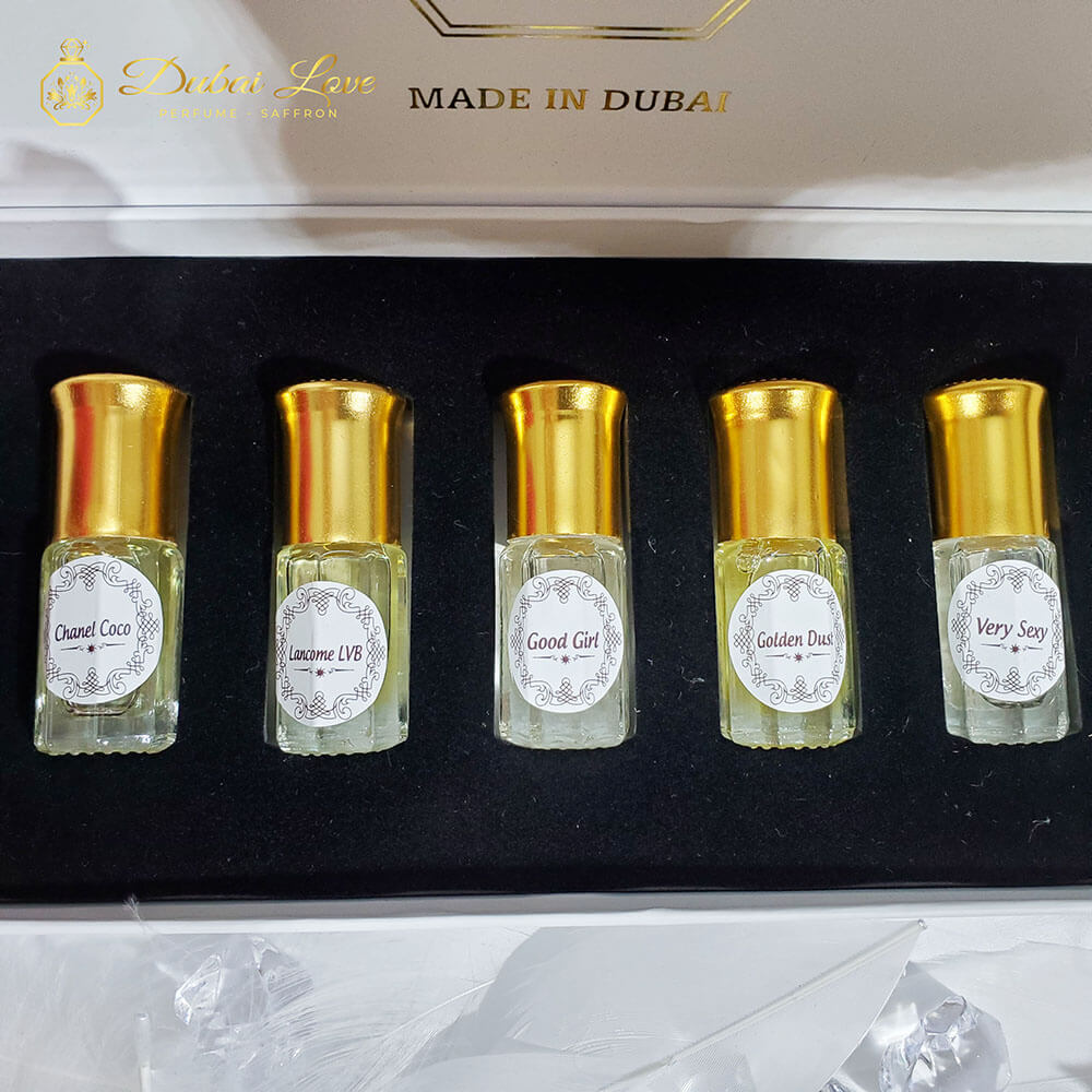 Set tinh dầu nước hoa Dubai 5 chai dạng lăn