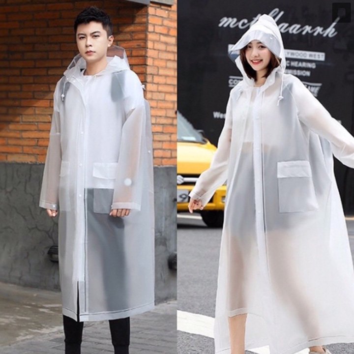 Fashion clear raincoat with eye protection-premium grade full size M, L, XL