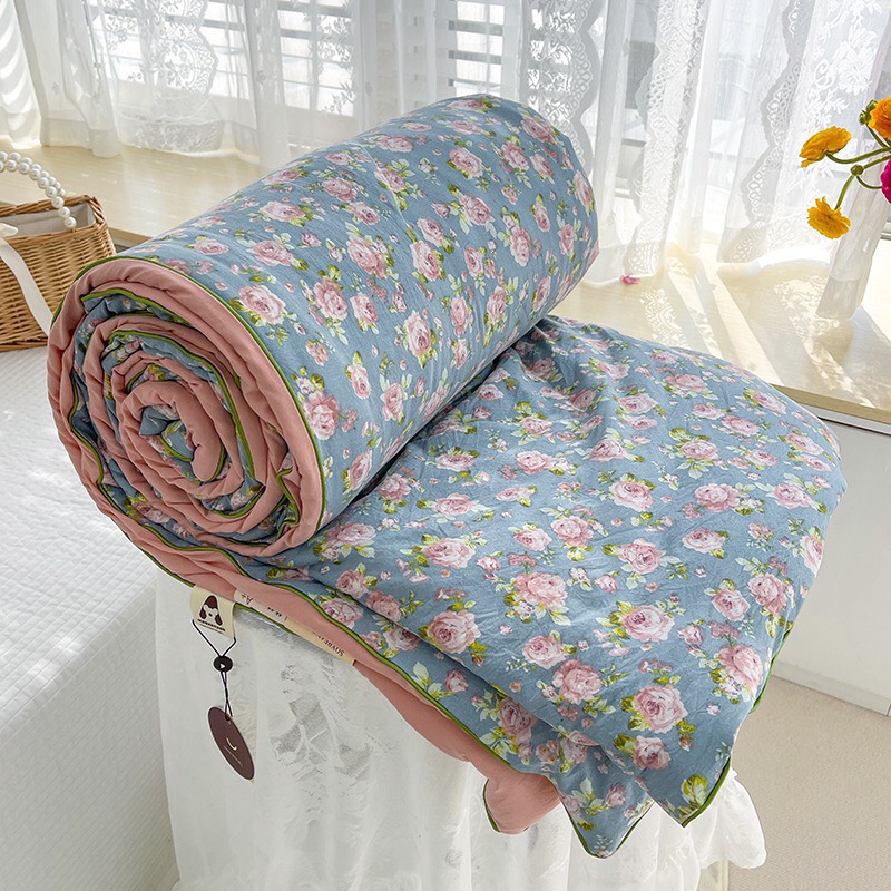 Chăn hè cotton đũi EmmiBedding, kích thước 2mx2m3, mềm mát, chăn hè trần bông mùa hè thu