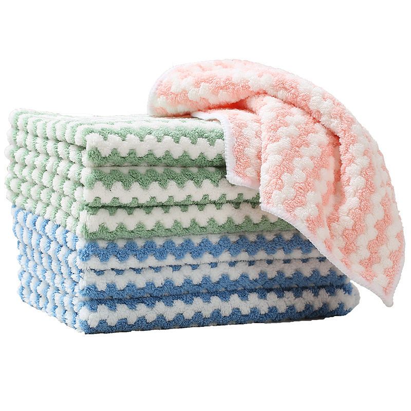 [COMBO 10] Khăn lau đa năng 25 x 25cm siêu thấm hút bo viền