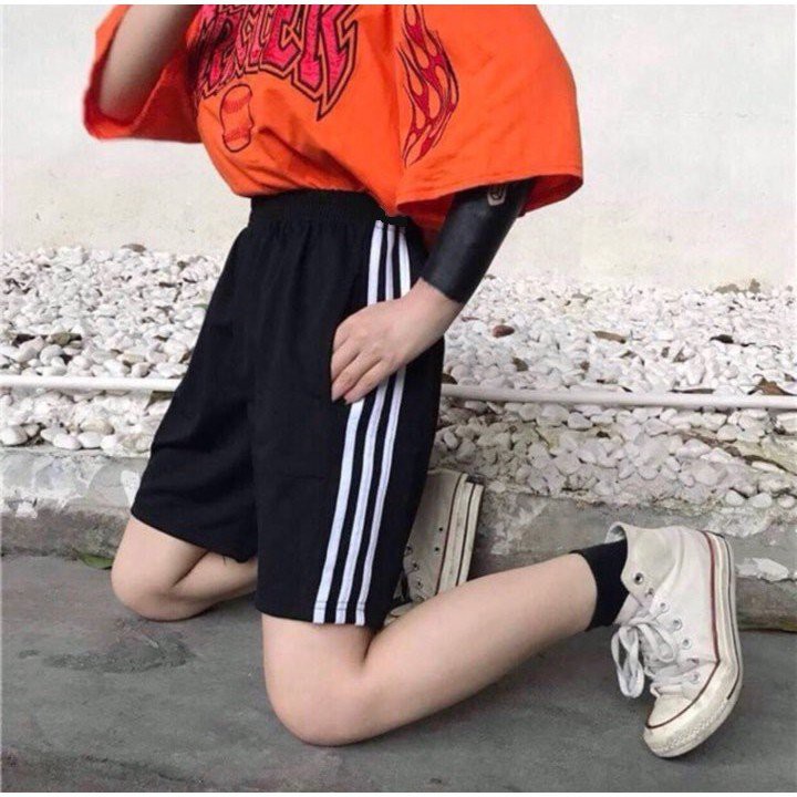 Quần đùi nữ ba sọc nhiều màu HARI0221