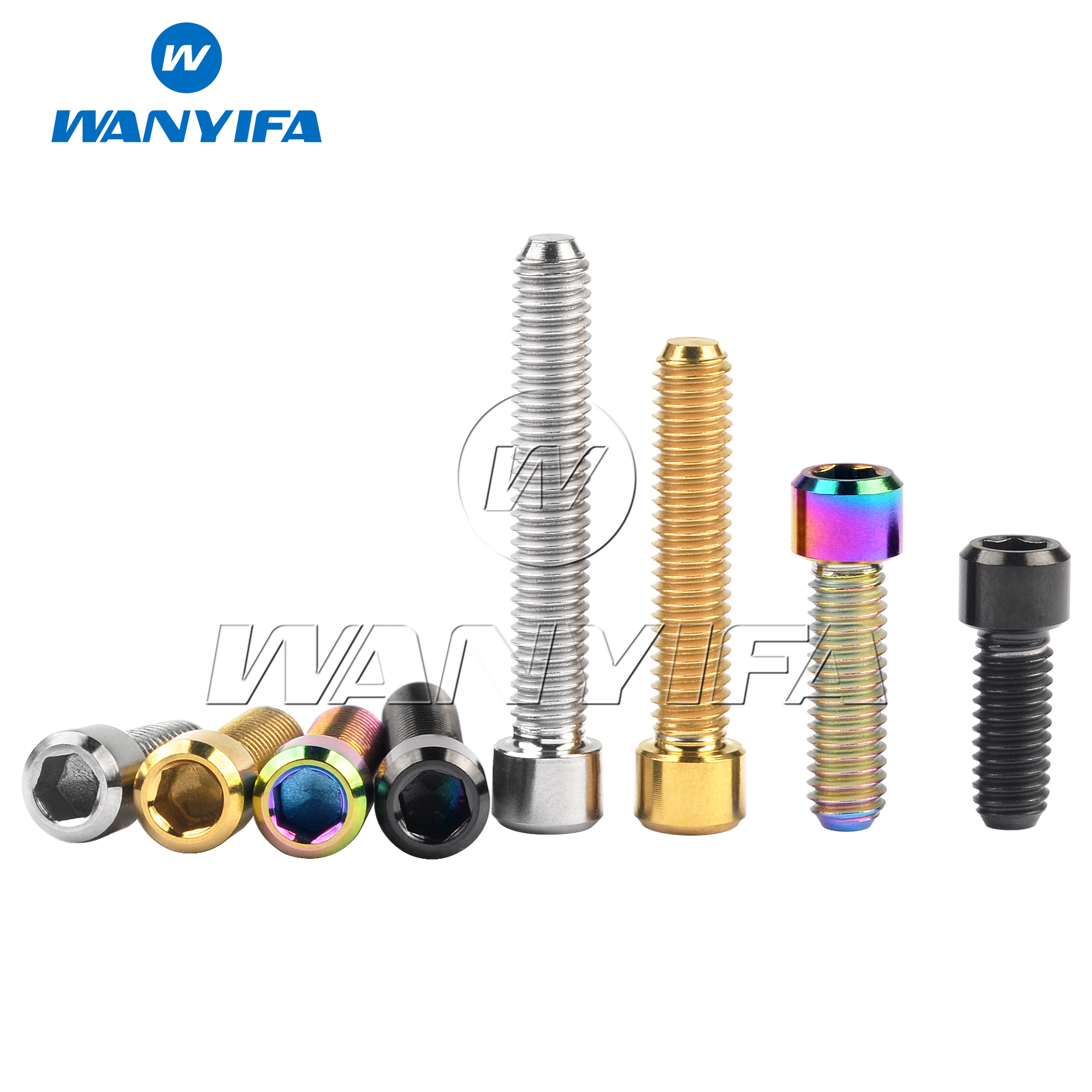Wanyifa Bu Lông Titan M4x 10/13.5/15/ 20/ 25mmChốt Ổ Cắm Đầu Nhọn Nhỏ Cho Cùi Đề Sau/Trước Xe Đạp Bu Lông Điều Chỉnh H/L  Vít