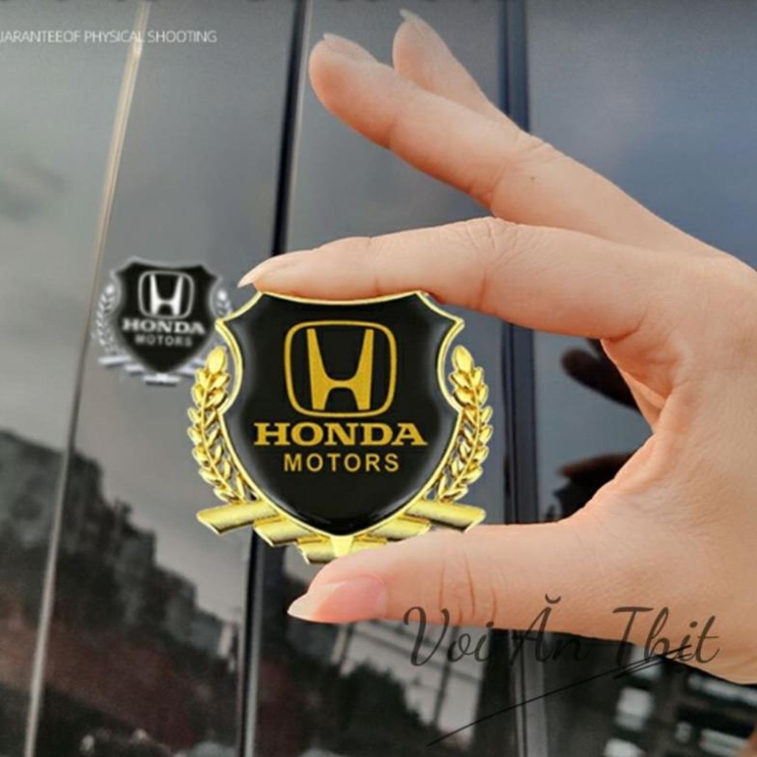 Logo Bông Lúa Dán Trang Trí Ô Tô, Xe Máy [ Viền Vàng ]