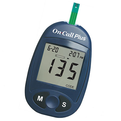 Máy đo đường huyết (Tiểu Đường) OnCall Plus Nhập Khẩu Của Mỹ - Hàng Chính Hãng Giá Tốt (Tặng Kèm 25 que thử và 10 Kim)