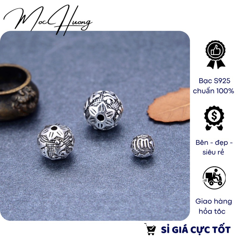[S925] Charm bi bạc Lục Tự - MH293