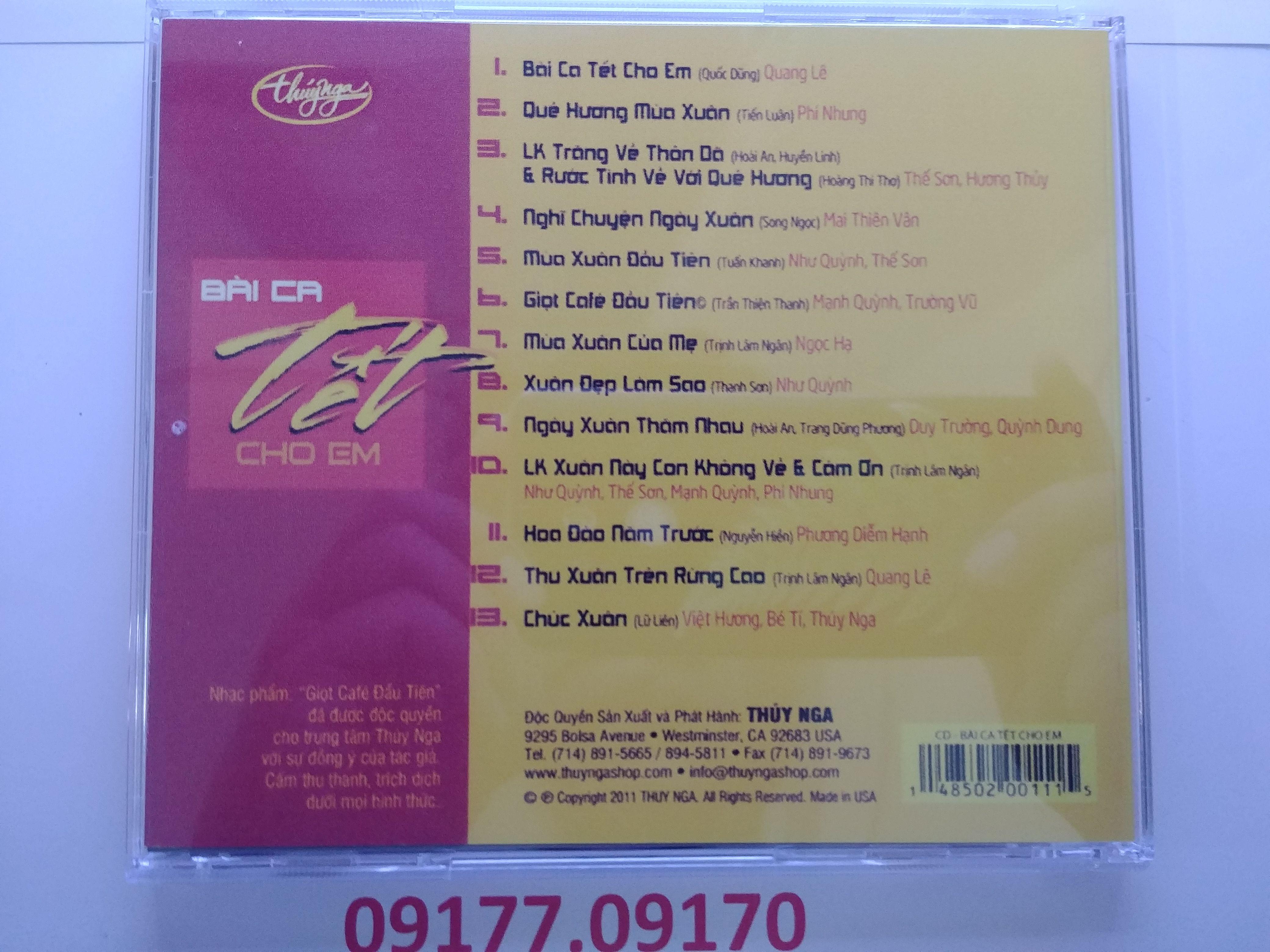 CD Bài Ca Tết Cho EM - Thúy Nga CD485