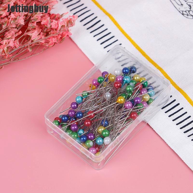 Jettingbuy 100 pcs/lot Sewing Straight Dressmaking Pins Pearl Head accessories DIY tools
