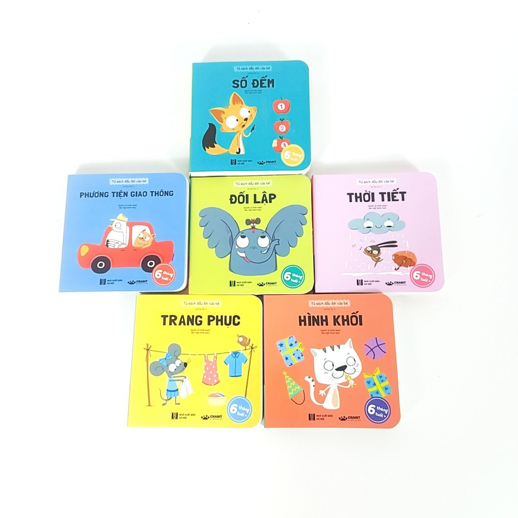 Sách - Tủ sách đầu đời cho bé 6 cuốn ( dành cho bé 6 tháng tuổi)
