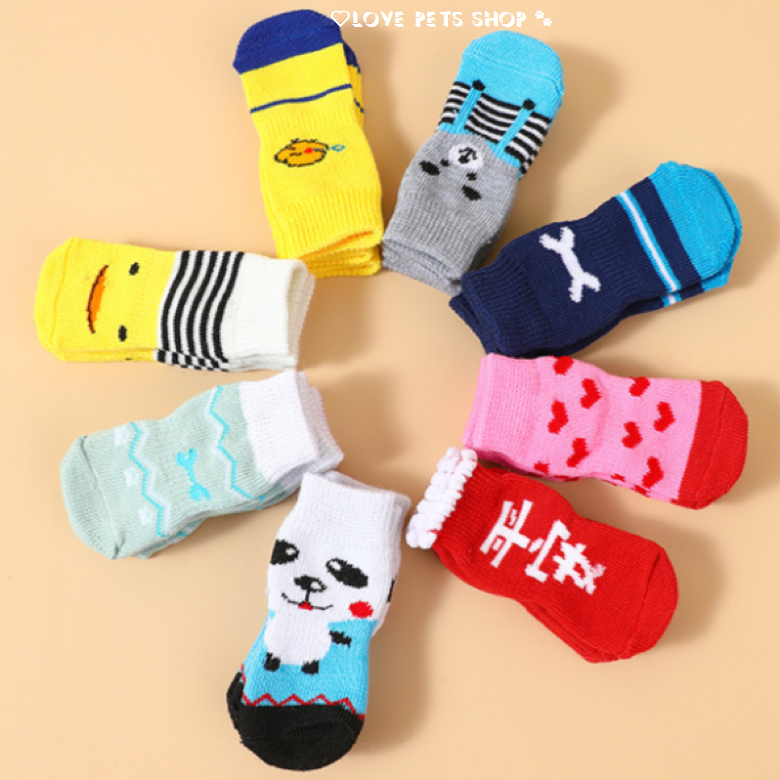 Tất vớ chân cho Chó Mèo bằng chất liệu vải cotton - Love Pets Shop