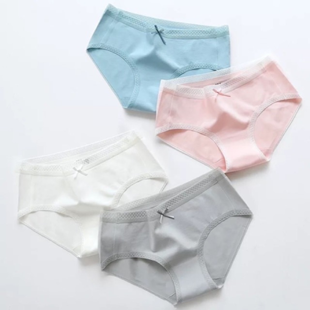 Lố 10 Quần Lót Cotton Cạp Ren Mịn Mát