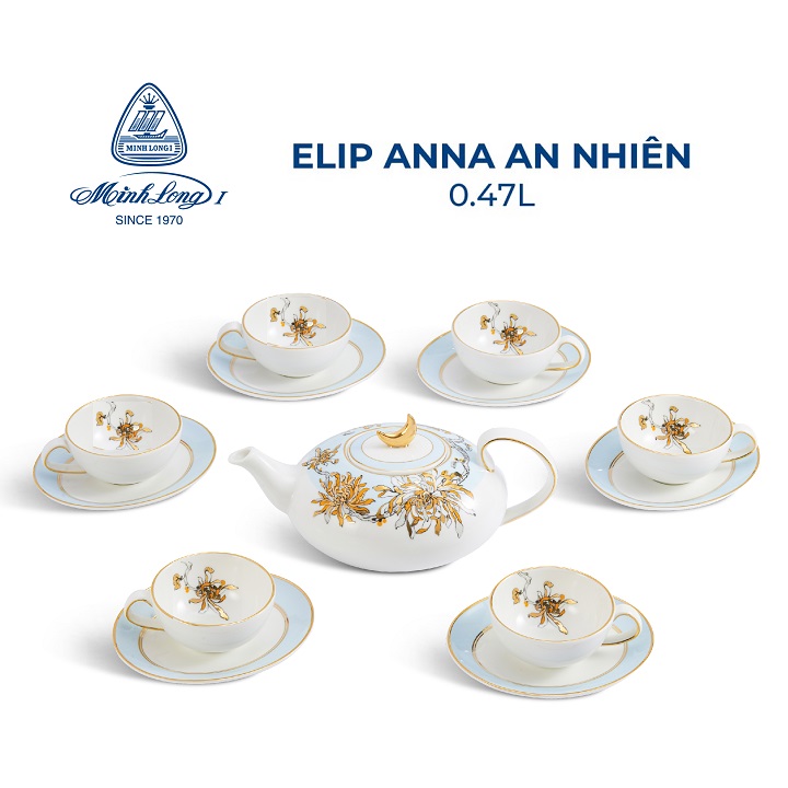 Bô ấm trà An Nhiên Minh Nguyệt sứ Minh Long