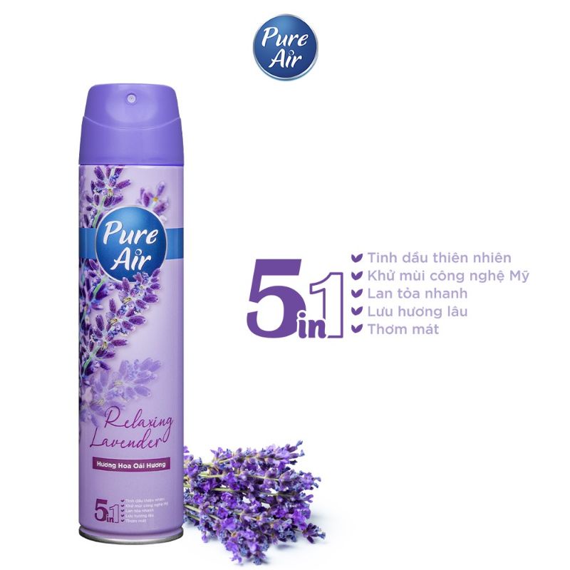 (5 HƯƠNG) Nước hoa xịt phòng Pure Air 280ml