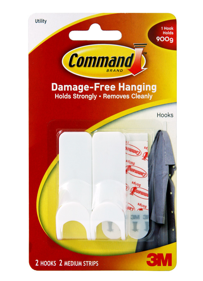 [HCM]Móc dán tường tròn 900gr vỉ 2 cái Command 3M 17401