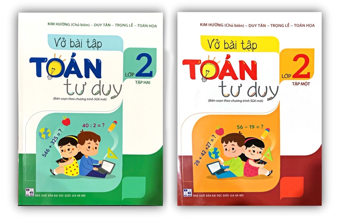 Sách - Combo Vở bài tập Toán tư duy lớp 2 (Tập 1+Tập 2)