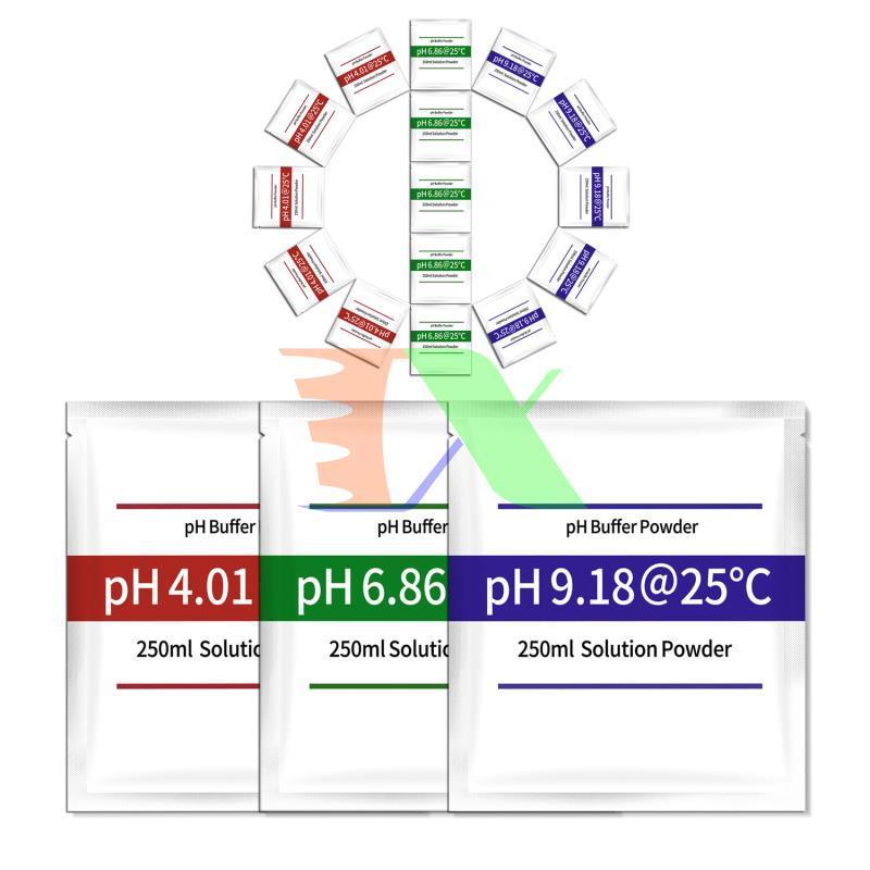 Bộ 3 Gói bột hiệu chỉnh độ PH, Bột chuẩn PH, bột căn chỉnh PH
