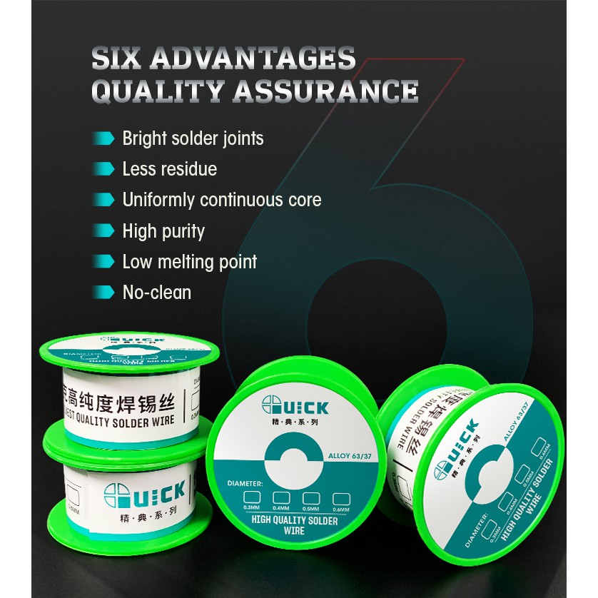 Thiếc hàn cuộn quick 0.3 - 0.4 - 0.5 - 0.6mm