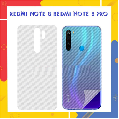 Miếng dán Carbon mặt lưng Xiaomi Redmi Note 8 / Redmi Note 8 Pro Chống Bám Vân Tay