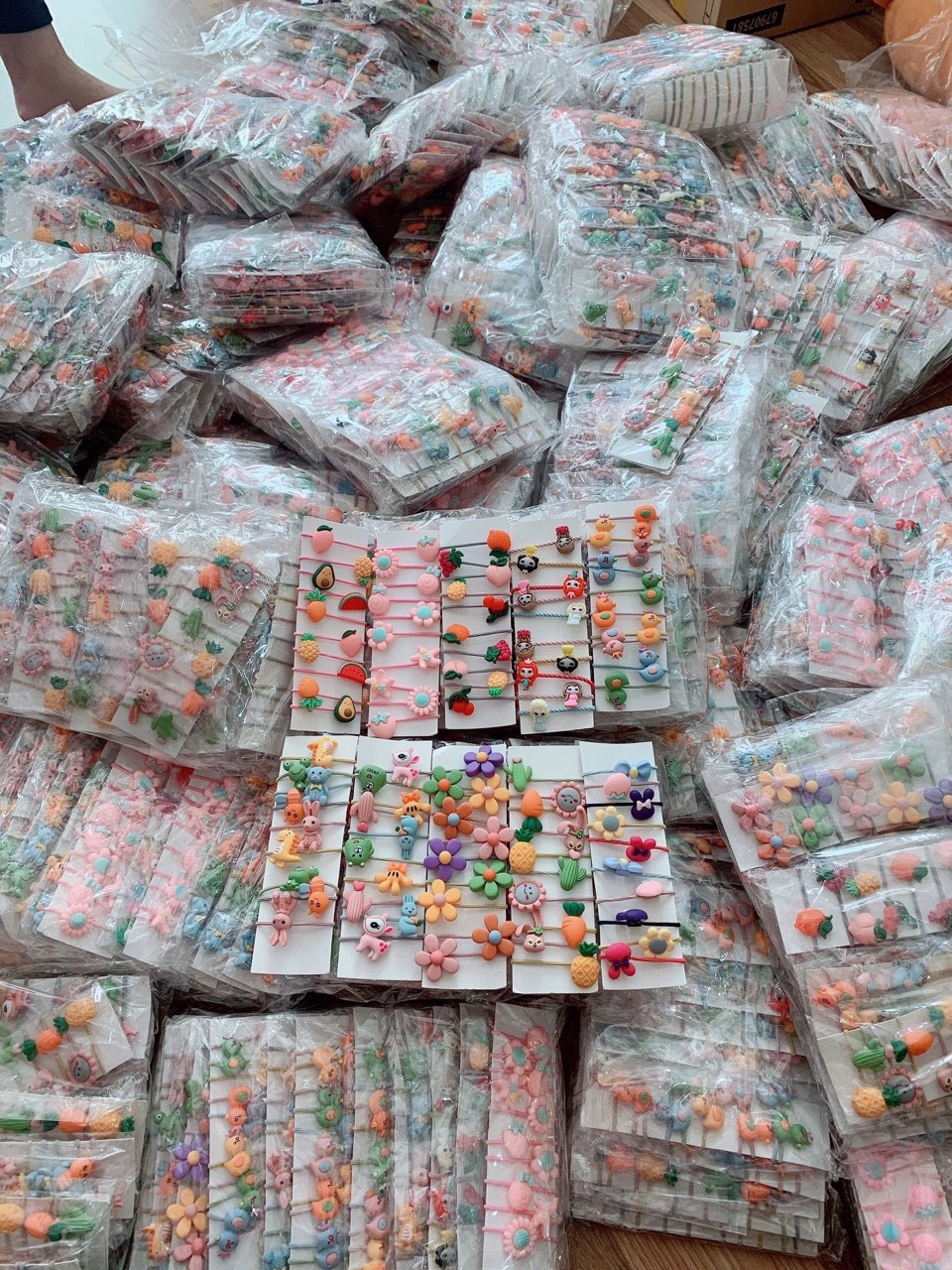 Sét 10 dây cột tóc nhiều họa tiết siêu đáng yêu cho bé