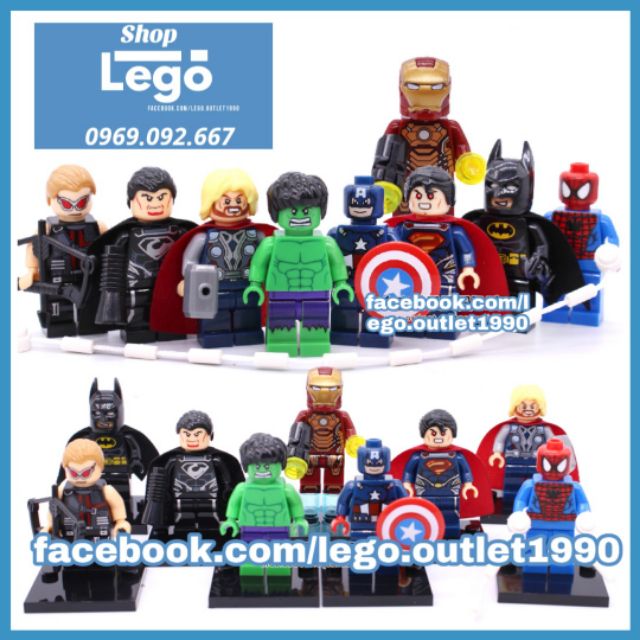 Xếp hình Siêu anh hùng Marvel & DC Comics Lego Minifigures Xinh x001