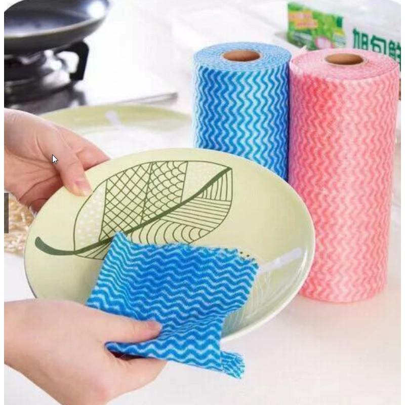 [Combo 5] Cuộn Giấy Vải Lau Đa Năng Tiện Dụng (50 tờ/cuộn)