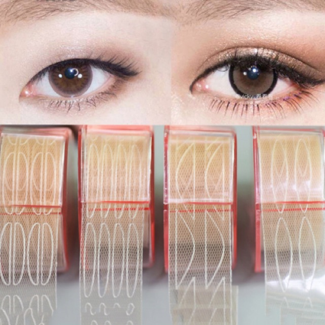 Kích mí cuộn 2 size to và nhỏ kèm keo