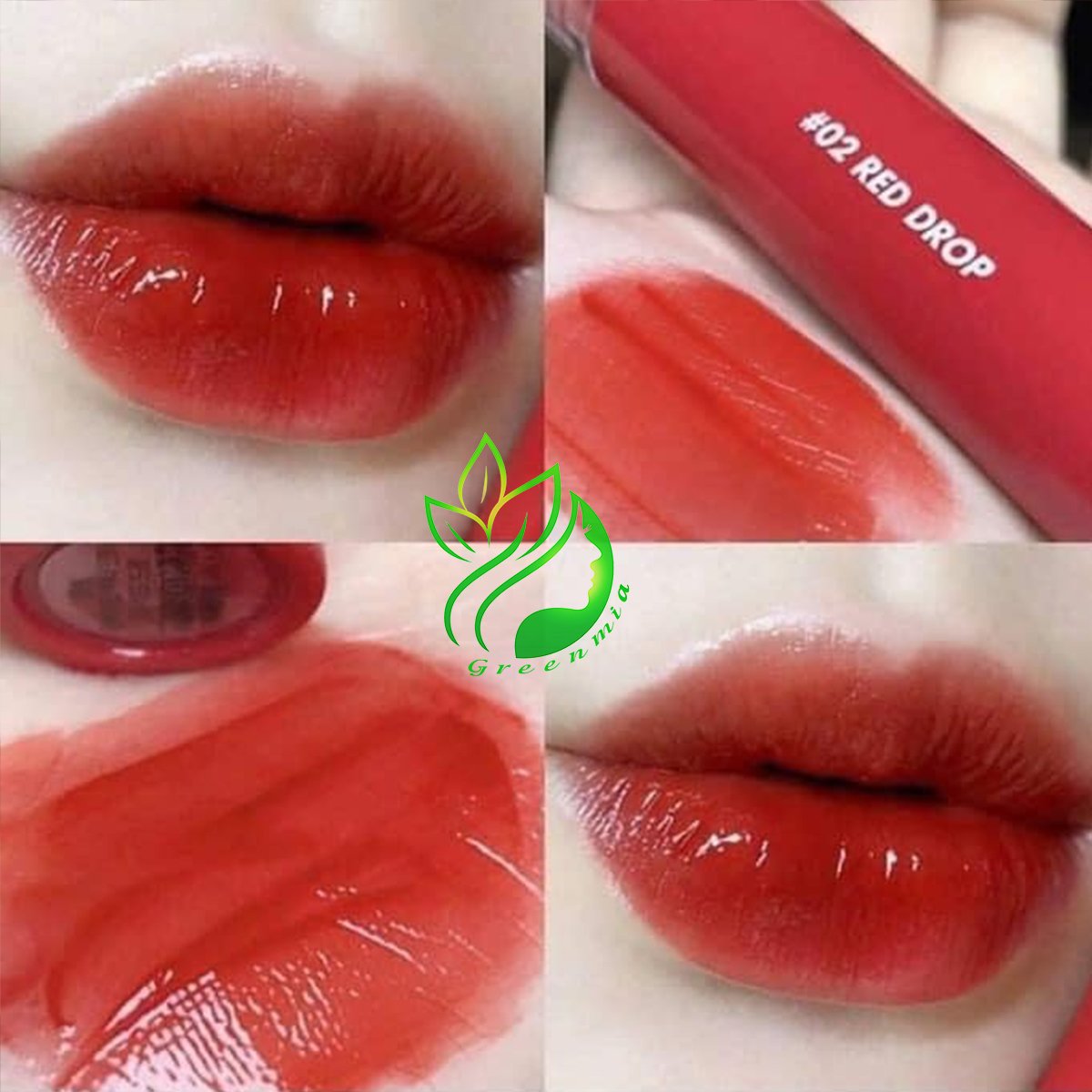Son Romand Bóng Glasting Water Tint Màu 02 Red Drop Đỏ thẫm 5ML [CHÍNH HÃNG CHECK HIDDEN TAG] ️