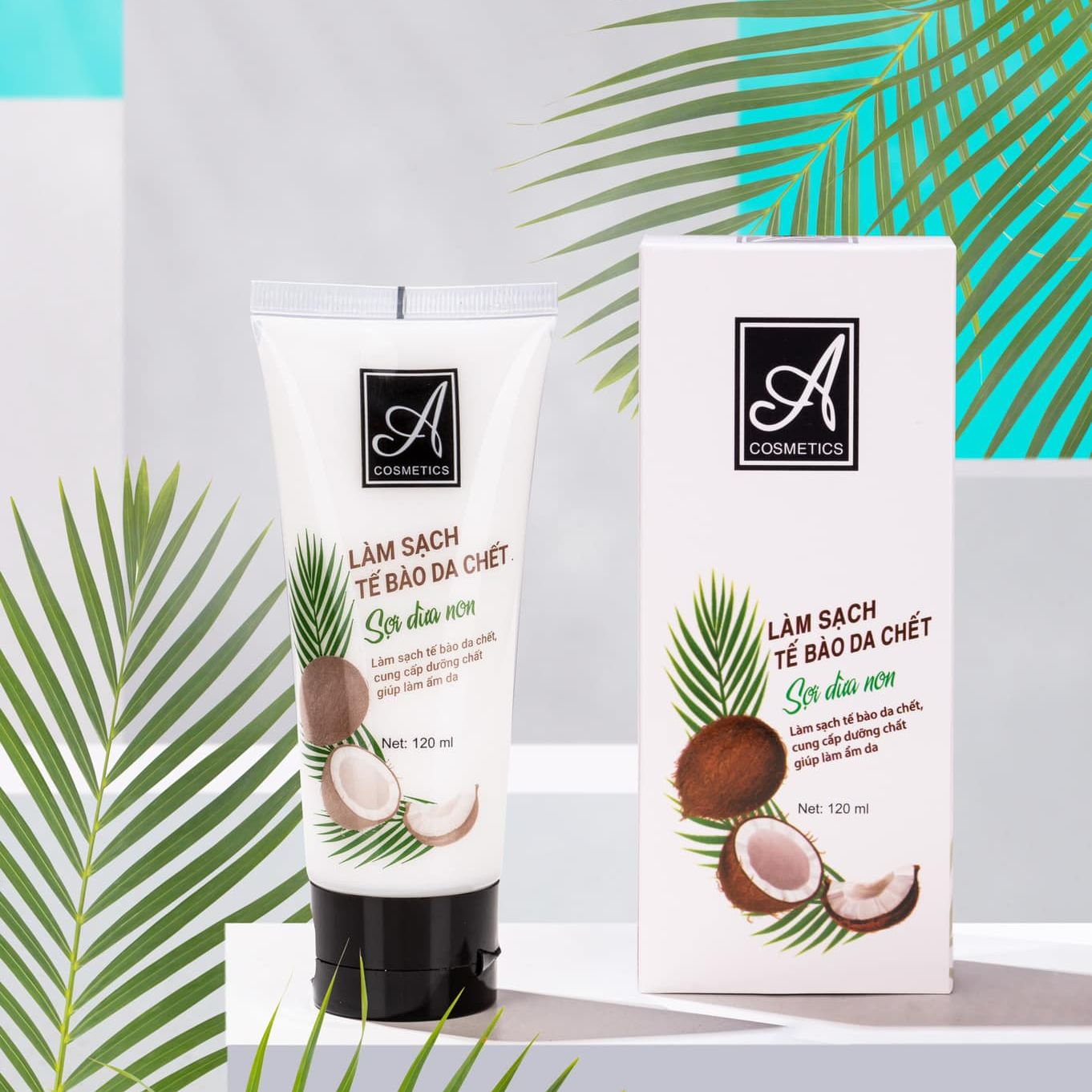 TẨY TẾ BÀO SỢI DỪA NON A COSMETICS MẪU MỚI 100ML