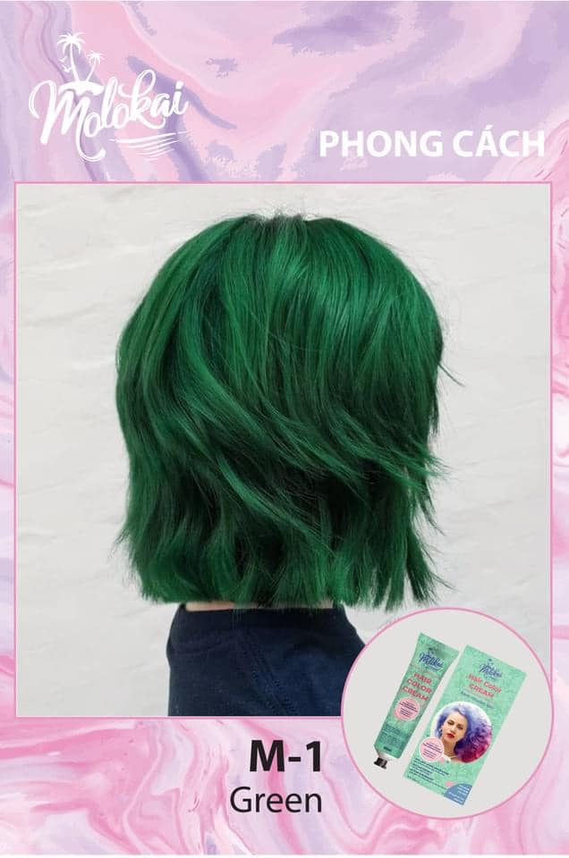 Kem nhuộm tóc Molokai màu M1 Green 60ml