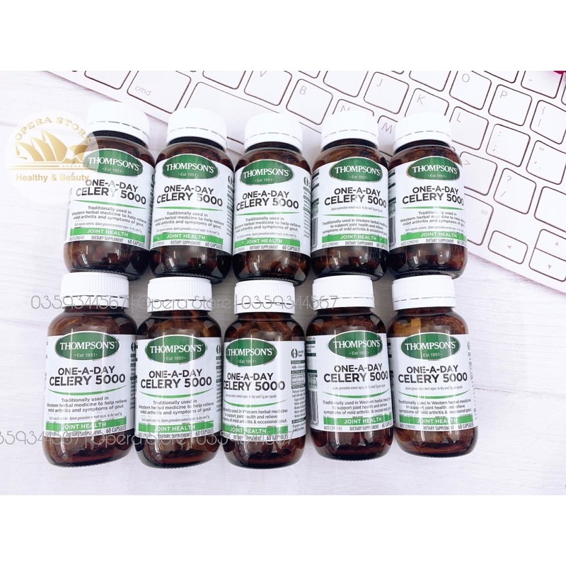 Thompson's One-a-day Celery Seed 5000mg 60 viên Gout