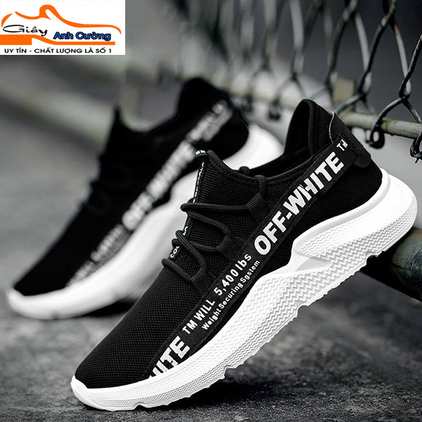Giày sneaker nam hàn quốc cao cấp OFFWHITE (đen trắng) siêu hot  (Giá Hủy Diệt)