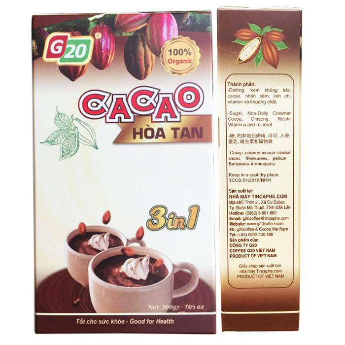 Cacao hòa tan 3 in 1