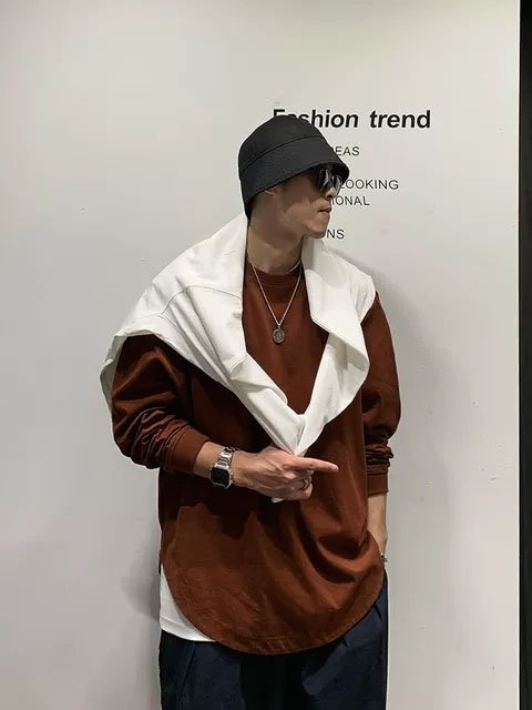 Áo thun Tay dài Lai bầu N95 CVC Basic Unisex