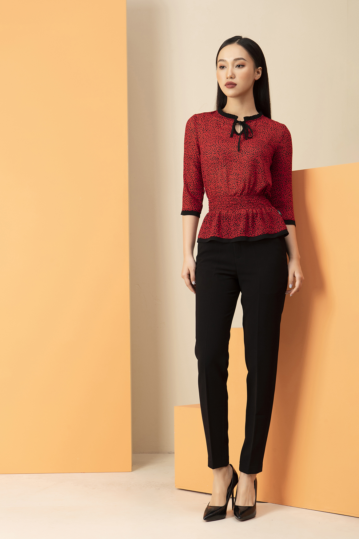 Áo Sơ Mi Thiết Kế Eo Chun Luperi LFSM1102