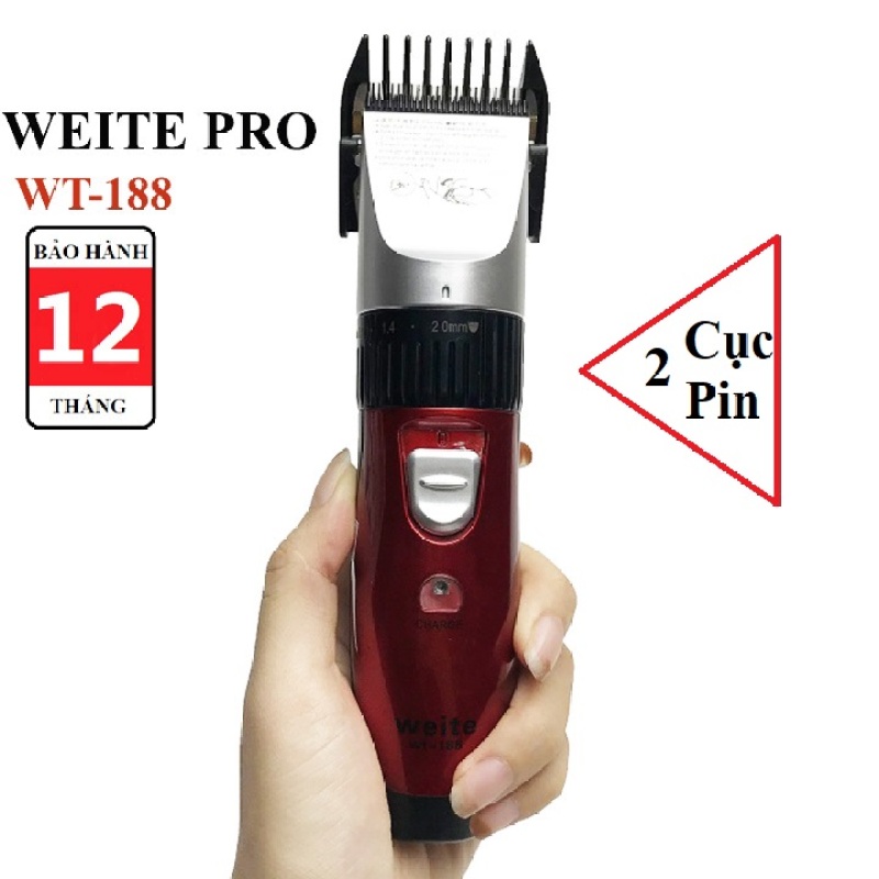 Tăng đơ hớt tóc hoạt động êm, cắt bén WEITE WT-188 - Bảo hành 12 tháng-Mua tong do cat toc o dau giá rẻ