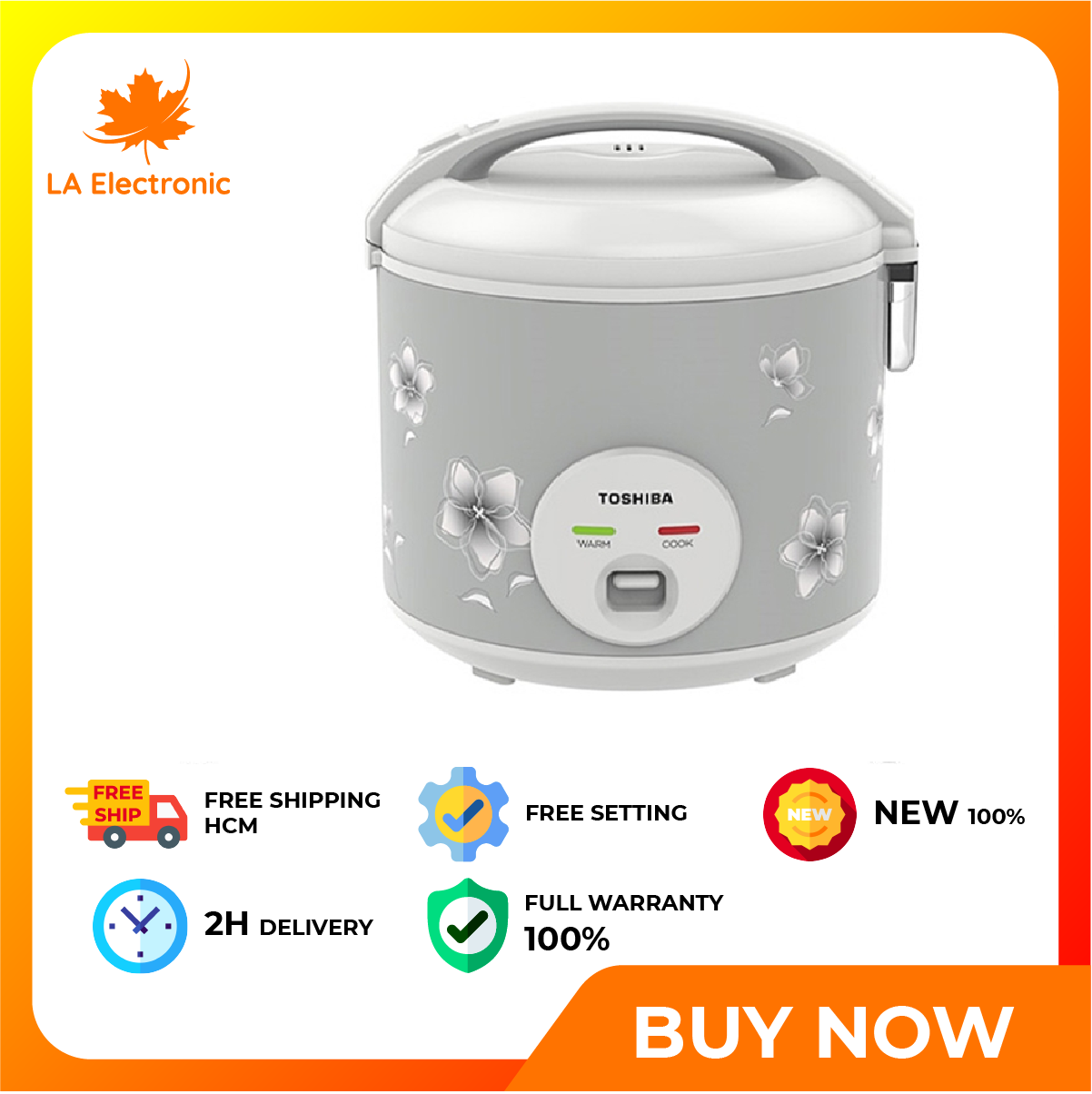Nồi cơm điện toshiba 1 lít rc-10jfmvn - miễn phí vận chuyển hcm