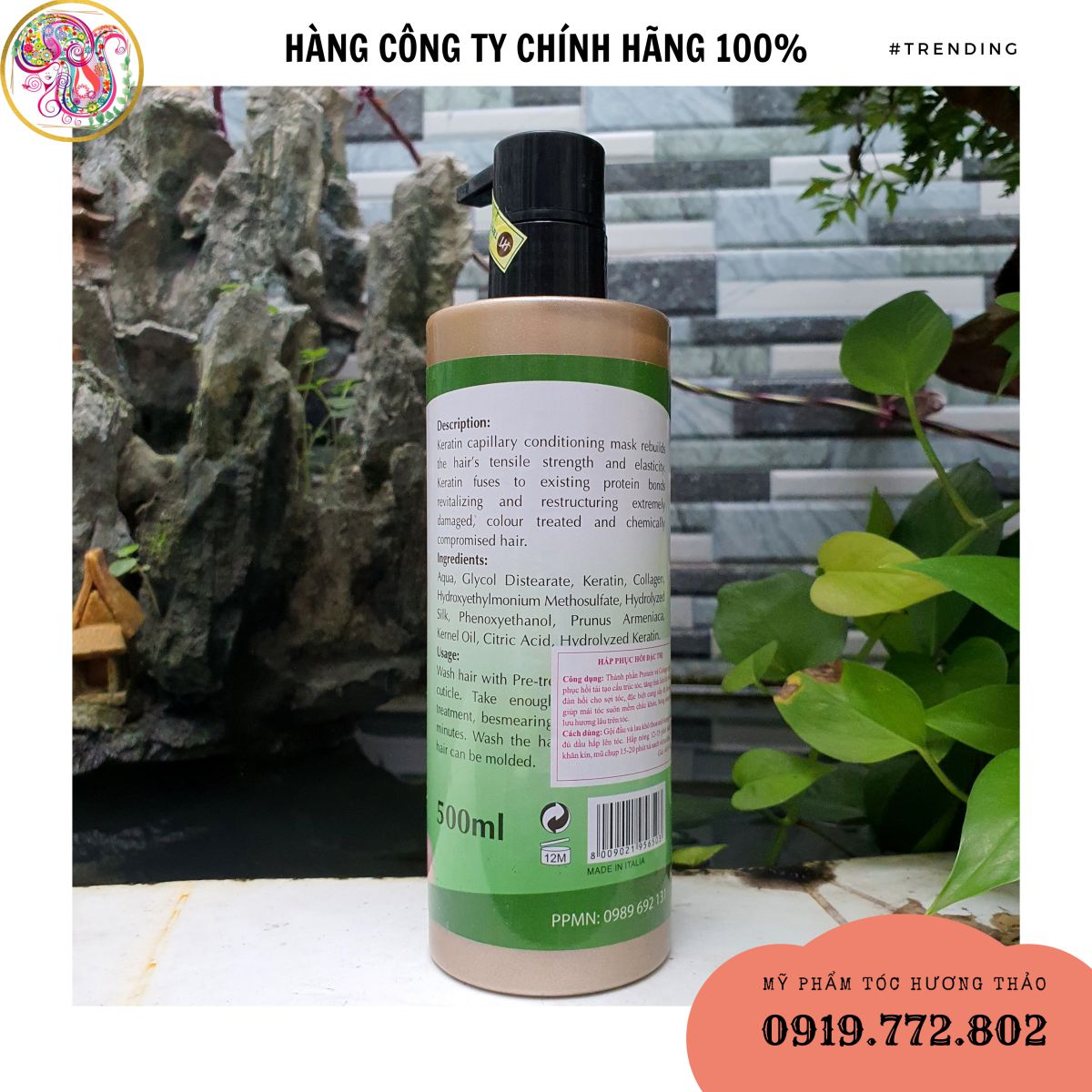 Kem hấp Collagen Wolape HT phủ bóng tóc 500ml
