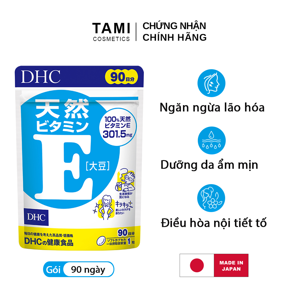 BÁO GIÁ VIÊN UỐNG CHỐNG LÃO HOÁ NHẬT BẢN | Shopee Lazada Sendo Tiki mới nhất 12 Viên uống Vitamin E DHC Nhật Bản thực phẩm chức năng giúp ngăn ngừa lão hoá, dưỡng da mịn màng và điều hoà nội tiết gói 90 ngày TA-DHC-E90